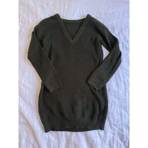 Lulus Dark Green Sweater Dress